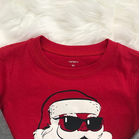 Carter’s Boy’s Red Santa Face Sweater 5T - Picture 2 of 7